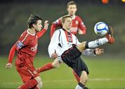 7 March 2011; Keith Buckley, Bohemians, in action against Shane McCabe, Portadown. Setanta Sports Cup, First Round Second Leg, Portadown v Bohemians, Shamrock Park, Portadown, Co. Armagh. Picture credit: David Maher / SPORTSFILE