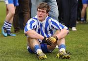 8 March 2011; A dejected Aoidh Doyle, Colaiste Bhride Carnew, Co. Wicklow, after the game. Leinster Vocational Schools Senior Football “A” Final, Colaiste Bhride Carnew, Co. Wicklow v Gallen Community School, Ferbane, Co. Offaly, O’Moore Park, Portlaoise, Co. Laois. Picture credit: Barry Cregg / SPORTSFILE