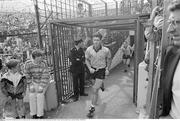30 July 1989; The Dublin team led by Gerry Hargan make their way out of the tunnel. Leinster Football Championship Final, Dublin v Meath, Croke Park, Dublin. Picture credit: Ray McManus / SPORTSFILE