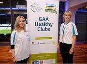 22 October 2016; Tara Scully, left, and Séadna O'Sullivan welcomed delegates to the 2016 GAA Health & Wellbeing Conference at Croke Park in Dublin. Photo by Cody Glenn/Sportsfile