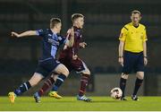 22 October 2016; Garry Comerford of Cobh Ramblers in action against Richie Purdy of Drogheda United during the SSE Airtricity League First Division play-off first leg game between Cobh Ramblers and Drogheda United at St. Colman's Park in Co. Cork. Photo by Eóin Noonan/Sportsfile