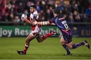 22 October 2016; Charles Piutau of Ulster is tackled by Ian Whitten of Exeter Chiefs during the European Rugby Champions Cup Pool 5 Round 2 game between Ulster and Exeter Chiefs at Kingspan Stadium in Belfast. Photo by David Fitzgerald/Sportsfile