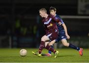 22 October 2016; Shane O'Connor of Cobh Ramblers in action against Jake Hyland of Drogheda United during the SSE Airtricity League First Division play-off first leg game between Cobh Ramblers and Drogheda United at St. Colman's Park in Co. Cork. Photo by Eóin Noonan/Sportsfile