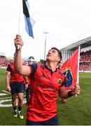 22 October 2016; Ian Keatley of Munster carries Munster and Shannon RFC flags after the European Rugby Champions Cup Pool 1 Round 2 match between Munster and Glasgow Warriors at Thomond Park in Limerick. Photo by Diarmuid Greene/Sportsfile