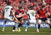 22 October 2016; Duncan Casey of Munster in action against Ryan Wilson and Stuart Hogg of Glasgow Warriors during the European Rugby Champions Cup Pool 1 Round 2 match between Munster and Glasgow Warriors at Thomond Park in Limerick. Photo by Diarmuid Greene/Sportsfile
