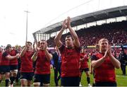 22 October 2016; Munster players including Darren Sweetnam, Tommy O'Donnell, Robin Copeland and John Ryan applaud supporters after the European Rugby Champions Cup Pool 1 Round 2 match between Munster and Glasgow Warriors at Thomond Park in Limerick. Photo by Diarmuid Greene/Sportsfile