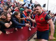 22 October 2016; Dave Kilcoyne of Munster with supporters after the European Rugby Champions Cup Pool 1 Round 2 match between Munster and Glasgow Warriors at Thomond Park in Limerick. Photo by Diarmuid Greene/Sportsfile