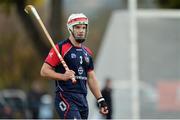 22 October 2016; Finlay MacRae of Scotland during the 2016 Senior Hurling/Shinty International Series match between Ireland and Scotland at Bught Park in Inverness, Scotland. Photo by Piaras Ó Mídheach/Sportsfile