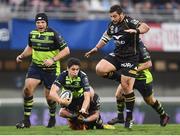 23 October 2016; Joey Carbery of Leinster is tackled by Shalva Mamukashvili of Montpellier during the European Rugby Champions Cup Pool 4 Round 2 match between Leinster and Montpellier at Altrad Stadium in Montpellier, France. Photo by Stephen McCarthy/Sportsfile