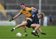 23 October 2016; William Finnerty of Salthill-Knocknacarra in action against Barry O'Donovan of Corofin during the Galway County Senior Club Football Championship Final match between Corofin and Salthill-Knocknacarra at Pearse Stadium in Galway. Photo by Ramsey Cardy/Sportsfile