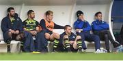 23 October 2016; Leinster players, from left, Mick Kearney, Rob Kearney, Noel Reid, Sean O'Brien, Jonathan Sexton and Eóin Reddan watch on during the European Rugby Champions Cup Pool 4 Round 2 match between Leinster and Montpellier at Altrad Stadium in Montpellier, France. Photo by Stephen McCarthy/Sportsfile
