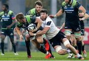 23 October 2016; Peter Robb of Connacht is tackled by George Biagi of Zebre during the European Rugby Champions Cup Pool 2 Round 2 match between Zebre Rugby and Connacht Rugby at Stadio Lanfranchi in Parma. Photo by Roberto Bregani/Sportsfile