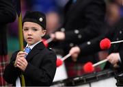 23 October 2016; Alex Maher, aged 8, from the CBS Pipe Band before the Limerick County Senior Club Hurling Championship Final between Ballybrown and Patrickswell at the Gaelic Grounds in Limerick. Photo by Diarmuid Greene/Sportsfile