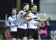 23 October 2016; Andy Boyle of Dundalk is congratulated by team-mate Brian Gartland, left, after scoring his side's first goal during the SSE Airtricity League Premier Division game between Dundalk and Bohemians at Oriel Park in Dundalk. Photo by Sportsfile