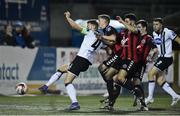 23 October 2016; Andy Boyle of Dundalk scores his side's first goal during the SSE Airtricity League Premier Division game between Dundalk and Bohemians at Oriel Park in Dundalk. Photo by David Maher/Sportsfile