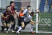 23 October 2016; Brian Gartland and Dane Massey, right, of Dundalk in action against Shane Supple of Bohemians during the SSE Airtricity League Premier Division game between Dundalk and Bohemians at Oriel Park in Dundalk. Photo by Sportsfile