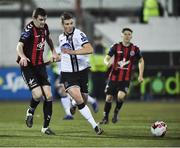23 October 2016; Patrick McEleney of Dundalk in action against Dan Byrne of Bohemians during the SSE Airtricity League Premier Division game between Dundalk and Bohemians at Oriel Park in Dundalk. Photo by David Maher/Sportsfile