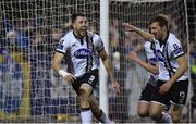 23 October 2016; Brian Gartland of Dundalk celebrates after scoring his side's second goal during the SSE Airtricity League Premier Division game between Dundalk and Bohemians at Oriel Park in Dundalk. Photo by Sportsfile