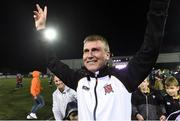 23 October 2016; Dundalk manager Stephen Kenny celebrates after the SSE Airtricity League Premier Division game between Dundalk and Bohemians at Oriel Park in Dundalk. Photo by David Maher/Sportsfile