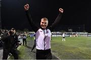 23 October 2016; Dundalk manager Stephen Kenny celebrates after the SSE Airtricity League Premier Division game between Dundalk and Bohemians at Oriel Park in Dundalk. Photo by Sportsfile