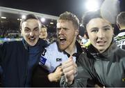 23 October 2016; Daryl Horgan of Dundalk celebrates with supporters after the SSE Airtricity League Premier Division game between Dundalk and Bohemians at Oriel Park in Dundalk. Photo by Sportsfile