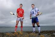 9 March 2011; Cork All Star Winner for 2008 Cathal Naughton, left, and Waterford All Star Winner for 2010 Noel Connors at a GAA Media Event promoting the up coming Allianz League match between Waterford v Cork. Helvick Head, Dungarvan, Co. Waterford. Picture credit: Matt Browne / SPORTSFILE