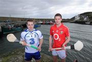 9 March 2011; Cork All Star Winner for 2008 Cathal Naughton, right, and Waterford All Star Winner for 2010 Noel Connors at a GAA Media Event promoting the up coming Allianz League match between Waterford v Cork. Helvick Head, Dungarvan, Co. Waterford. Picture credit: Matt Browne / SPORTSFILE