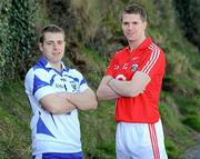 9 March 2011; Cork All Star Winner for 2008 Cathal Naughton, right, and Waterford All Star Winner for 2010 Noel Connors at a GAA Media Event promoting the up coming Allianz League match between Waterford v Cork. Helvick Head, Dungarvan, Co. Waterford. Picture credit: Matt Browne / SPORTSFILE