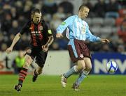 11 March 2011; David Freeman, Drogheda United, in action against Ollie Cahill, Bohemians. Airtricity League Premier Division, Bohemians v Drogheda United, Dalymount Park, Dublin. Photo by Sportsfile