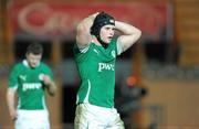 11 March 2011; Ireland's David Doyle, who scored a late try to level the score, after the final whistle . U20 Six Nations Rugby Championship, Wales v Ireland, Parc y Scarlets, Llanelli, Carmarthenshire, Wales. Picture credit: Matt Browne / SPORTSFILE