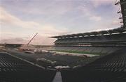 16 October 2001; A General view of Croke Park in Dublin, pictured as construction of the new stands take place. Photo by Damien Eagers/Sportsfile