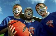 31 October 2001; The Irish Rugby Football Union and Kellogg's Frosties have teamed up to launch Frosties Youth Development Programme, a new and exciting partnership aimed at introducing new recruits to the game. The project imbraces the involvement of 76 employed Youth Development Officers liasing with a potential 430 schools around Ireland in a 26 week programme, from Sept to Easter, with the aim of introducing to the game of rugby, schoolchildren from the age group of under 8's to 15 years. Pictured at the launch are , from left, Jonathan Totterdell, Ross O'Sullivan and Kevin Beirne, all from Dublin. Photo by Brendan Moran/Sportsfile