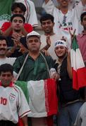 31 October 2001; Iranian supporters show their support for their team ahead of the 2002 FIFA World Cup AFC Qualification Play-Off 2nd Leg match between United Arab Emirates and Iran the at Al-Nahyan Stadium in Abu Dhabi, United Arab Emirates. Photo by David Maher/Sportsfile