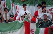 31 October 2001; Iranian supporters show their support for their team ahead of the 2002 FIFA World Cup AFC Qualification Play-Off 2nd Leg match between United Arab Emirates and Iran the at Al-Nahyan Stadium in Abu Dhabi, United Arab Emirates. Photo by David Maher/Sportsfile