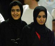 31 October 2001; Two Iranian fans look on during the 2002 FIFA World Cup AFC Qualification Play-Off 2nd Leg match between United Arab Emirates and Iran the at Al-Nahyan Stadium in Abu Dhabi, United Arab Emirates. Photo by David Maher/Sportsfile