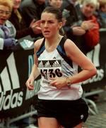 29 October 2001; Vivienne Conneely, Ireland, during the Adidas Dublin Marathon in Dublin. Photo by Brian Lawless/Sportsfile