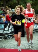 29 October 2001; Susan Waterstone, Ireland, during the Adidas Dublin Marathon in Dublin. Photo by Brian Lawless/Sportsfile