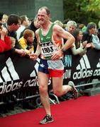 29 October 2001; Stephen Norman, Ireland, during the Adidas Dublin Marathon in Dublin. Photo by Brian Lawless/Sportsfile