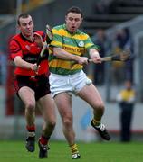 3 November 2001; Stephen Lavin of Adare, left, in action against Fergal Ryan of Blackrock during the AIB Munster Senior Club Hurling Championship Semi-final match between Blackrock and Adare at Pairc U’ Chaoimh in Cork. Photo by Ray McManus/Sportsfile