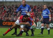 3 November 2001; Jeremy Staunton of Munster scores his side'ss third try during the Heineken Cup Pool 4 Round 4 match between Munster and Bridgend at Musgrave Park in Cork. Photo by Ray McManus/Sportsfile