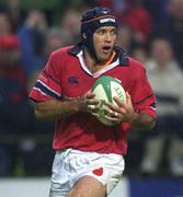 3 November 2001; Mike Mullins of Munster during the Heineken Cup Pool 4 Round 4 match between Munster and Bridgend at Musgrave Park in Cork. Photo by Brendan Moran/Sportsfile