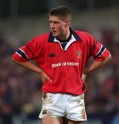 3 November 2001; Ronan O'Gara of Munster during the Heineken Cup Pool 4 Round 4 match between Munster and Bridgend at Musgrave Park in Cork. Photo by Ray McManus/Sportsfile