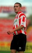 4 November 2001; Tommy McCallion of Derry City during the eircom League Premier Division match between Bray Wanderers and Derry City at the Carlisle Grounds in Bray, Wicklow. Photo by Ray Lohan/Sportsfile