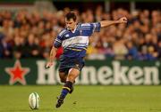 26 October 2001; Nathan Turner of Leinster during the Heineken Cup Pool 6 Round 3 match between Leinster and Newport at Donnybrook Stadium in Dublin. Photo by Brian Lawless/Sportsfile