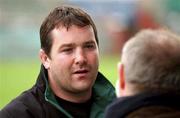 7 November 2001; Anthony Foley, who will Captain Ireland for the game against Samoa, pictured during an Ireland Rugby Press Conference at Lansdown Road in Dublin. Photo by Matt Browne/Sportsfile