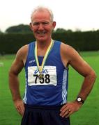 11 August 2001; Frank Harris following the Frank Duffy 10 Mile Road Race in Dublin. Photo by Ronnie McGarry/Sportsfile