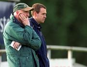 3 November 2001; UCD Manager John McClean, left, pictured with UCD coach Darragh Rowley during the AIB League Division 1 match between St Mary's College and UCD at Templeville Road in Dublin. Photo by Matt Browne/Sportsfile