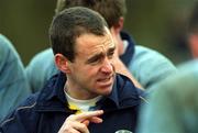 3 November 2001; Darragh Rowley, UCD coach, during the AIB League Division 1 match between St Mary's College and UCD at Templeville Road in Dublin. Photo by Matt Browne/Sportsfile