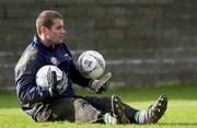 8 November 2001; Goalkeeper Shay Given during a Republic of Ireland Squad Training Session at John Hyland Park in Baldonnell, Dublin, ahead of the World Cup Play-off with Iran. Photo by Brendan Moran/Sportsfile