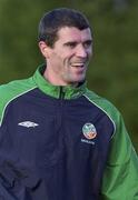 8 November 2001; Roy Keane during a Republic of Ireland Squad Training Session at John Hyland Park in Baldonnell, Dublin, ahead of the World Cup Play-off with Iran. Photo by Brendan Moran/Sportsfile